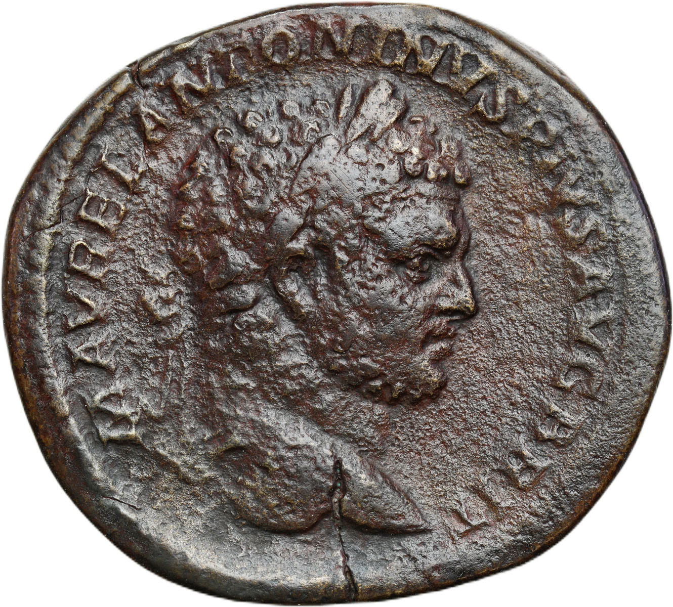 Cesarstwo Rzymskie, Sesterc, Caracalla 196 - 217 n. e., Rzym – RZADKI